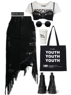 Polyvore Outfits 2024, Grunge Outfits 2024, Falling In Reverse Concert Outfits, Dj Concert Outfit, Birthday Party Outfits Guest, Black Sheer Top Outfit, Edgy Chic Fashion, Rock Chic Outfit, Edgy Outfits Grunge