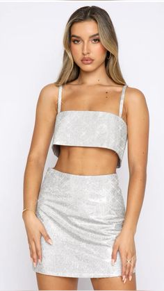 $59.99 White Fox Boutique, Summer Body, Boutique Tops, Body Con Skirt, White Fox, Cami Tanks, Summer Nights, Shine Bright, Waist Belt