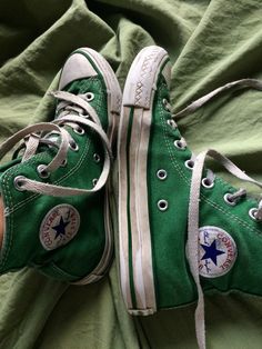 Green Converse Aesthetic, Zapatillas All Star, Aesthetic Converse, Style Converse