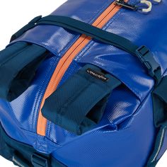 This ultra-tough, water-resistant duffel is now made in 100% recycled materials, helping lessen your carbon footprint. Equipped with a wide-mouth opening and tuck-away backpack straps. Mesa Blue or Black FEATURES 100% Recycled Materials Full-access, wide-mouth opening Unlock the side buckles for 5 more liters of packing space External compression straps help keep your gear in place Folds flat for compact storage Bottom material coating was developed by harvesting windshield plastics from landfil