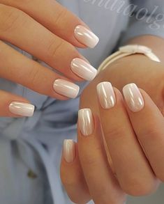 White Nail, Simple Nail Designs, Bridal Nails, Easy Nail Art, Gel Nail Art