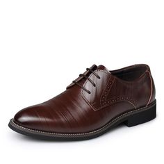 Category:Oxfords; Upper Materials:Leather,Cowhide; Lining Materials:Leather; Season:Fall,Spring; Gender:Men's; Range:EU40; Toe Shape:Pointed Toe; Style:Business,Classic; Outsole Materials:Rubber; Occasion:Daily,Office  Career,Party  Evening; Closure Type:Lace-up; Function:Wear Proof; Pattern:Solid Colored; Insole Materials:PU; Shipping Weight:0.785; Listing Date:09/18/2017; 2023 Trends:Derby Shoes,Dress Shoes; Foot Length:; Foot Width:null; SizeChart1_ID:2:343270; Special selected products:hot Brown Flat Heel Oxfords For Semi-formal Occasions, Semi-formal Oxford Lace-up Shoes With Round Toe, Fitted Flat Heel Oxfords For Semi-formal Occasions, Comfortable Flat Heel Oxfords For Semi-formal Occasions, Brown Leather Shoes For Spring Semi-formal, Brown Leather Shoes With Round Toe For Party, Party Lace-up Oxford Shoes With Round Toe, Oxford Lace-up Shoes With Round Toe For Party, Fitted Flat Heel Dress Shoes For Business