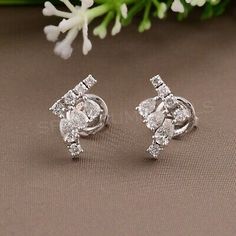 ad eBay - Lab Grown CVD Diamond Stud Earrings 14k White Solid Gold Birthday Gift 0.84 Ct. - Buy Now, click the link (eBay) Cvd Diamond, Gold Birthday, White Solid, Diamond Stud Earrings, Pear Diamond, Diamond Stud, Fine Earrings, Fine Jewellery Earrings, Diamond Clarity