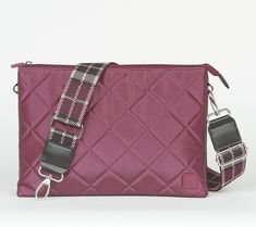 Offering three times the convenience, this quilted crossbody features a trio of compartments with plenty of interior organization in each one. The plaid shoulder strap adds a stylish touch that's just right for fall. From IHKWIP. Interior Organization, Fitness Jewelry, Adaptive Clothing, Beauty Storage, Cuddl Duds, Baby Trend, Italian Jewelry, Carry On Luggage, Trending Gifts