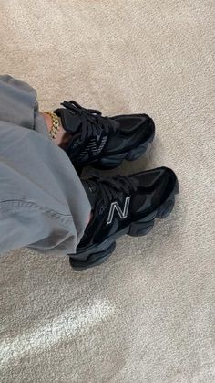 New balance 9060 black All Black New Balance, New Balance 9060 Black, Zapatillas Nike Basketball, Pretty Sneakers, New Balance Outfit, Zapatillas New Balance, New Balance 9060, Trendy Shoes Sneakers, Pretty Shoes Sneakers