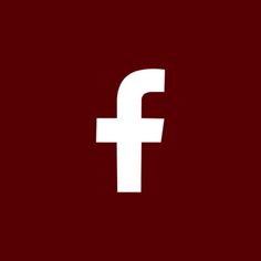 the facebook logo is shown on a dark red background, with white letters below it