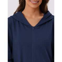 Womens Hoodie Zip Up Closure Pajama Nightshirt Long Sleeve Robe Loungewear with Pocket. This Hoodie Zip Up Nightshirt is the perfect choice for daily wear, or lounging wear at home. Versatile long dress for all occasions! With a loose casual maxi length, zip-up closure, soft fabric, and perfect hoodie design, this robe is everything you need for fully luxurious lounging wear. With a fully zip-up closure, practical pocket, and hoodie design, this nightshirt robe is everything you need for loungin Casual Blue Hooded Sleepwear, Blue Hooded Sleepwear For Sleepover, Comfy Long Sleeve Blue Sleepwear, Comfy Blue Long Sleeve Sleepwear, Navy Long Sleeve Sleepwear For Loungewear, Casual Long Sleeve Blue Nightgown, Blue Casual Long Sleeve Nightgown, Blue Long Sleeve Casual Nightgown, Blue Long Sleeve Sleepwear For Relaxation