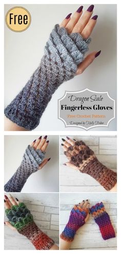 an image of the dragon scale fingerless gloves