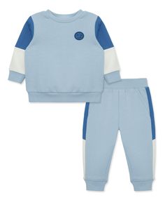 Colorblock Sweatshirt Set (2T-4T) - Little Me Thanksgiving Toddler, Colorblock Sweatshirt, Baby Boy Bibs, Boy Bib, Girls Bib, Color Block Sweatshirt, Dressy Fashion, One Piece Pajamas