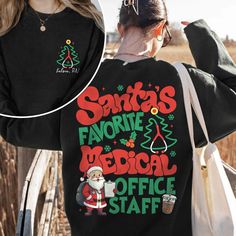 Christmas Office Staff Shirt, Medical Office Staff Nurse Christmas Shirt, Doctor, Healthcare Worker Shirt, Hospital, Medical, Clinical Staff 🌟 Greetings, Esteemed Customers! 🌟 We want to express our sincere appreciation for visiting our page. Highlandreign is a boutique-style business owned by women, committed to providing exceptional quality and service to our valued clientele. Discover our exquisite selection of designs crafted exclusively for you. Indulge in the luxury of personalized t-shirts for those special moments. We proudly curate from a variety of respected brands. If you have a specific brand preference, please contact us. Otherwise, we'll be happy to share our available stock with you. 🌟 Fabric Details 🌟 * Our shirts are made of 60% cotton and 40% polyester for your comfor Office Christmas Shirts, Dr Office, Staff Nurse, Office Shirt, Office Staff, Nurse Christmas, Medical Office, The Office Shirts, Office Christmas