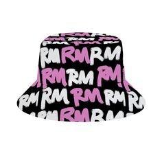 Introducing the RM Graffiti RMX Candy Pink bucket hat - the ultimate statement piece for any streetwear enthusiast! Made from 100% polyester diagonal cloth, this bucket hat boasts a nice shape that does not collapse, ensuring it will remain a staple in your wardrobe for years to come. Featuring the iconic Graffiti RMX RM design all over, this unisex bucket hat is the perfect addition to any outfit, making you stand out from the crowd with its eye-catching candy pink and white color way. Plus, it Trendy Purple Bucket Hat, Purple One Size Bucket Hat, Purple Bucket Hat, Multicolor Festival Bucket Hat, One Size, Purple Bucket Hat, One Size, Pink Bucket Hat, Camo Patterns, Vintage Cap, Hat Stands