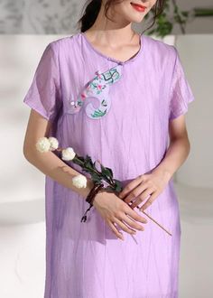 DIY purple linen clothes For Women o neck cotton side open Dress

This dress is made of cotton or linen fabric, soft and breathy. 

Flattering cut. Makes you look slimmer and matches easily.
 
Materials used:linen

Measurement:Size M/US8-10/EUR38-40   
length 116cm / 45.24"
Shoulder 37.5cm / 14.625"
bust 95cm / 37.05"
Sleeve length 19.5cm / 7.605"
Cuff 18.5cm / 7.215"


Size L/US12-14/EUR42   
length 122cm / 47.58"
Shoulder 39cm / 15.21"
bust 100cm / 39"
Sleeve length 20cm / 7.8"
Cuff 19cm / 7.4 Purple Crew Neck Dress For Spring, Side Open Dress, Purple Linen, Open Dress, Cotton Maxi, Maxi Dress Cotton, Diy Dress, Spring Tops, Vacation Dresses