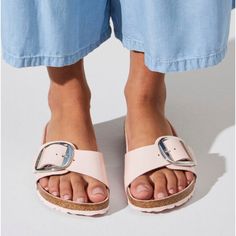 Color: High Shine Light Rose Natural Patent Leather Goes With Everything One 7 Has A Line On The Inside Heel As Shown Most New With Tags: Some Nwot C12022222c7779. C03262322c7. Line Thru Name To Prevent Store Returns. Birkenstock Big Buckle, Madrid Big Buckle, Birkenstock Madrid Big Buckle, Birkenstock Sandals Arizona, Camouflage Green, Birkenstock Florida, Light Rose, Birkenstock Madrid, Leather Sandals Women