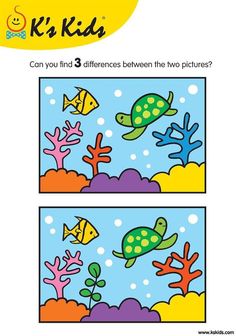 an image of children's coloring pages with sea animals and fish in the ocean