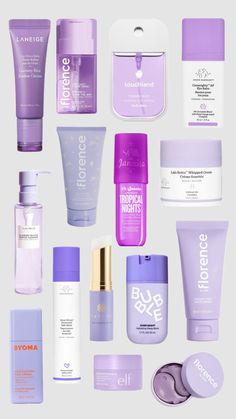 #skincare #preppyskincare #preppy #purple #purpleskincare Preppy Purple, Wants List, Gentle Cleanser, Gummy Bears, 2 Months, Create Collage, Your Aesthetic, Whipped Cream