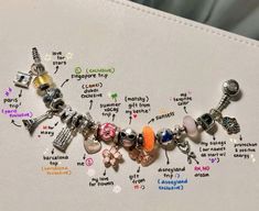 Pandora Charms Aesthetic, Pandora Travel, Pandora Bracelet Ideas, Dan Humphrey, Girly Bracelets, Pandora Jewelry Charms, Bracelet Inspo