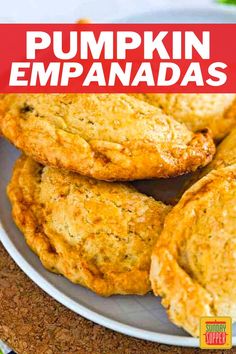 Gold and crispy and buttery empanadas on a plate stacked on one another Empanada Discs