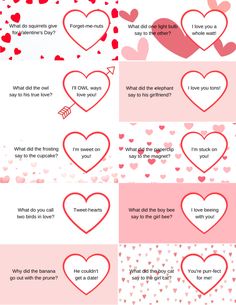 valentine's day cards with hearts and text that says, what do they say?