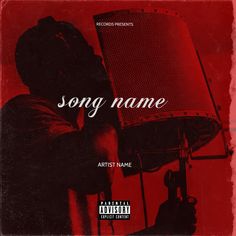 the album cover for song name, featuring a silhouette of a person holding a microphone