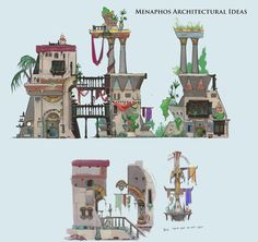 the concept art for menapos architetural ideas