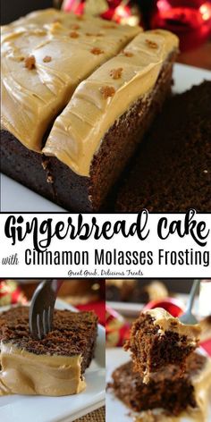 gingerbread cake with cinnamon molasses frosting