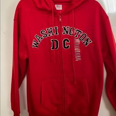 Washington State Hoodie With Zip Up And Lettering Along Sleeve. Very Soft Hoodie. Hooded Fan Apparel Outerwear For Winter, Red Hoodie With Letter Print For College, University Red Cotton Hoodie For Fall, Casual University Red Sweatshirt For Winter, Red Letter Print Hoodie For College, University Red Hoodie For Winter, Red Hoodie For College, Red College Hoodie For Fall, Casual University Red Hoodie For Winter