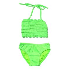 The bikini set features a crochet front, adding a touch of texture and style. The halter neck design provides a flattering look, and the set is lined for both comfort and coverage. If between sizes, order up a size. 82% Polyamide, 18% Lycra. Machine washable. *No returns on swimwear* $108 By Peixoto Stretch Swimwear With Crochet Trim For Beach, Summer Swimwear With Crochet Trim And Stretch Fit, Vacation Swimwear With Crochet Trim And Stretch, Summer Stretch Swimwear With Crochet Trim, Stretch Swimwear With Crochet Trim For Summer, Stretch Beachwear Swimwear With Crochet Trim, Stretch Beachwear With Crochet Trim, Stretch Crochet Trim Triangle Swimwear, Stretch Crochet Trim Triangle Top Swimwear