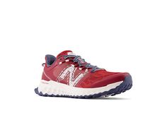 New Balance Fresh Foam Garoe - Men's Shoes : Crimson/Vintage Indigo : Enjoy climbing your trail with the ultra-supportive and comfortable New Balance Fresh Foam Garo&,#233, sneakers. Textile and synthetic upper. Breathable textile lining. Removable textile insole. Lightweight Fresh Foam cushioning. Lace-up closure. Pull tab on the back. Padded collar and tongue. Raised round toe silhouette. Synthetic outsole. Imported. Measurements: Weight: 12 oz Product measurements were taken using size 9, wid Functional Trail Running Shoes With Textured Tread, New Balance Low-top Trail Running Shoes With Vibram Sole, Casual New Balance Sneakers For Outdoor Activities, New Balance Outdoor Sneakers With Vibram Sole, Functional New Balance Walking Shoes With Vibram Sole, New Balance Lace-up Trail Running Sneakers, New Balance Sneakers With Vibram Sole For Outdoor Activities, Sporty New Balance Sneakers For Outdoor Activities, Sporty Moisture-wicking Running Shoes For Trail Running