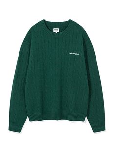 Composition : Polyester 70% Acrylic 30%Color : GreenCountry of Origin : CHINA Green Cotton Cable Knit Sweater, Knit Green Sweater, Green Sweater, Christmas Gift, Knitwear, Composition, Cable, China, The Originals