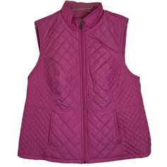 Nwt, Size: Xl, Color: Pink, Sleeveless, Quilted, Full Zip Front Closure, Fleece Lined, Pockets, Vest, 100% Polyester, Lining: 100% Polyester, Filling: 100% Polyester, Machine Washable -Smoke Free Home, No Trades/No Holds, Measurements Upon Request, I Video Record The Entire Packing Process, Due To Lighting Color May Vary Slightly From Photos Pink Fitted Sleeveless Outerwear, Sleeveless Pink Outerwear For Fall, Pink Sleeveless Outerwear For Fall, Lighting Color, Quilted Vest, Croft & Barrow, Light Colors, Jackets & Coats, Jackets For Women