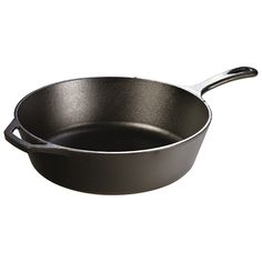 an empty skillet on a white background