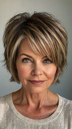 Stylish Short Hairstyles for Women Over 50 Shag Hairstyle, Textured Pixie, Short Hairstyles Over 50, Short Bobs, Inverted Bob Hairstyles, Textured Pixie Cut, Haircuts For Medium Length Hair, Easy Hair Cuts, Short Hair Lengths