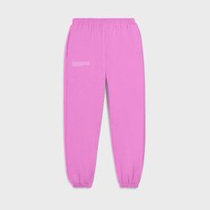 Track Pants With Elastic Cuffs Made From 100% Organic Cotton Medium Weight Fabric Elastic Waistband Climate Positive Product Outseam Approx 39.5” Relaxed Fit Pink Bottoms With Elastic Cuffs For Spring, Pink Cotton Pants With Elastic Cuffs, Pink Relaxed Fit Joggers, Pink Relaxed Fit Sweatpants, Pink Loungewear Pants With Comfort Waistband, Pink Lounge Pants With Comfort Waistband, Pink Pants With Comfort Waistband For Loungewear, Purple Elastic Waistband Pants For Loungewear, Purple Sweatpants With Elastic Waistband