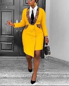 US$ 49.98 - Women Blazer African Dress Asymmetrical Bodycon Plus Size Ankara Dresses - www.wokeep.com Afrikaanse Mode, Ankara Dresses, African Fashion Modern, Ankara Dress, Kitenge, African Clothing Styles, Latest African Fashion Dresses, Fashion Attire, African Print Fashion