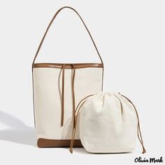 Olivia Mark - Canvas Tote Bag Bag Women White Underarm Bag Premium Sense Bucket Bag Clash Handbag Casual Large Bucket Tote, Underarm Bag, Quilted Bag, Bag Bag, Shopping Tote, Bag Women, Olivia Mark, Haiti, Packing List