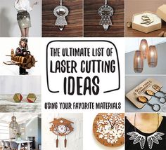 the ultimate list of laser cutting ideas using your favorite materials for jewelry and home decor