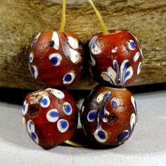 Antique Venetian Red Fancy Floral Lampwork Glass Beads White Heart African Trade | eBay Traditional Heart Beads For Jewelry Making, Red Traditional Beads For Crafting, Traditional Red Beads For Crafting, Bead Collection, African Trade Beads, Trade Beads, Lampwork Glass Beads, White Heart, Jewelry Ideas