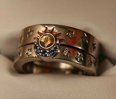 خواتم خطوبة, Sun And Moon Rings, Magical Jewelry, Dope Jewelry, Matching Jewelry, Funky Jewelry, Pretty Rings, Fantasy Jewelry, Girly Jewelry