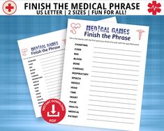 two medical gadgets with the text finish the medical phase us letter 2 sizes fun for all