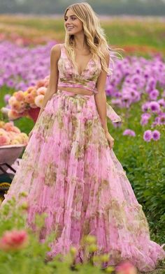 Sherri Hill 56342 - Floral Ruffle Gown Special Occasion Dress 000 / Light Pink Print Prom Dresses Inspiration, Sheri Hill, Change Your Wardrobe, Sherri Hill Gowns, Floral Print Prom Dress, Ella Enchanted, Single Dress, Printed Prom Dresses, Ruffle Prom Dress