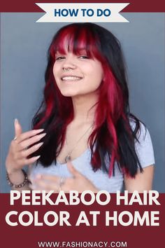 Unlock the secret to vibrant and personalized hair color with this 'How to Peekaboo Hair Color at Home' guide. Transform your look with peekaboo highlights that add a pop of color without the salon visit. Dive into the world of DIY hair color and let your creativity shine! Deep Wave Short Hairstyles, Layered Haircuts Brown Hair, Wave Short Hairstyles, Braids On Caucasian Hair, Haircuts Brown Hair, Peekaboo Hair Color, Diy Highlights Hair, Hair Color At Home, Peekaboo Hair Colors