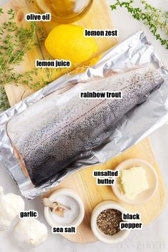 the ingredients needed to make this fish recipe