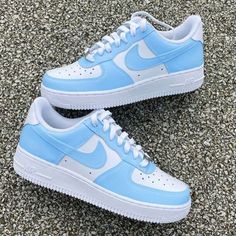 Blue Air Force 1, Air Force Baby, Zapatillas Nike Air Force, Shoes For School, White Shoes Men