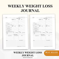 Weekly Weight Loss Journal, Diet Tracker, Fitness Planner, Health Tracker, Weight Loss Tracker, Wellness Journal Embark on your weight loss journey with our Weekly Weight Loss Journal, your digital companion in achieving your fitness goals. This downloadable tool is designed to help you track your progress, set achievable targets, and stay motivated throughout the week. With sections dedicated to meal planning, exercise routines, and reflections on your wellness journey, this journal is a comprehensive resource to support your weight loss efforts.  The clean layout and user-friendly format make it easy to input your daily activities, monitor your results, and make adjustments to optimize your success. Start each week with a fresh perspective and a clear plan for a healthier you.  Download Journal Diet, Diet Tracker, Dynamic Stretching, Weight Tracker, Health Tracker, Exercise Routines, Wellness Journey