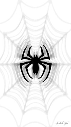 a black and white spider web with the word, spider on it's back