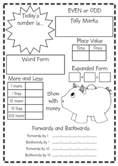 worksheet for beginning and ending the year with an image of a pig on it