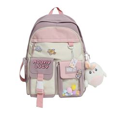 Looking for a backpack that's both super cute and functional? Look no further than the Kawaii Mochilas Backpack! This backpack is perfect for everyday use, whether you're headed to school, work, or just running errands. The Kawaii Mochilas Backpack is roomy enough to fit all your essentials and comes with several handy pockets and compartments to keep everything organized. And of course, the adorable design is sure to put a smile on your face every time you wear it. SHIPPING INFORMATION 🔄 Proce Cute School Bags, Bag College, School Bag College, Kawaii Backpack, Cute Backpack, Back To School Fashion, Cartoon Backpack, Travel Rucksack, Backpack Decoration