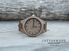 Men Wooden Watch, Wooden Watch For Men, Wooden Watch Leather, Groomsman Watches, Graduation Watch, Mens Watch Engraved, Mens Wood Gift Watch ***** To see more styles, visit our main shop page here: http://www.etsy.com/shop/cottonwoodgiftco ***** The ARROW Walnut and Leather Mens Cheap Brown Watches For Gift, Cheap Brown Watches For Gifts, Engraved Watches For Men Anniversaries, Engraved Watches For Men Birthday, Wooden Watch Engraved, Engraved Christmas Gifts, Anniversary Gifts For Boyfriend, Groomsmen Watches, Boyfriend Watch