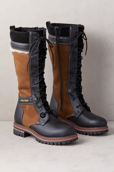 Women's Ilka Wool-Lined Waterproof Suede and Leather Boots | Overland Insulated Leather Moto Boots For Winter, Insulated Shearling Boots For Fall, Brown Weatherproof Moto Boots For Winter, Winter Weatherproof Brown Moto Boots, Shearling Boots For Outdoor In Fall, Waterproof Suede Boots, Smaller Calves, Waterproof Leather Boots, Favorite Boots