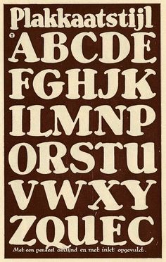 an old fashioned type of alphabet in brown and white